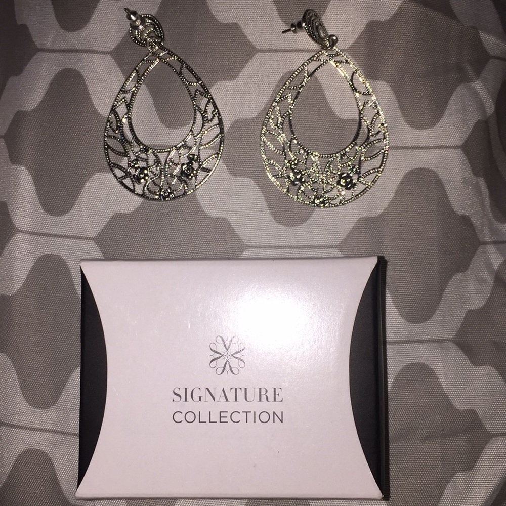 Artisan Filigree Silvertone Earrings